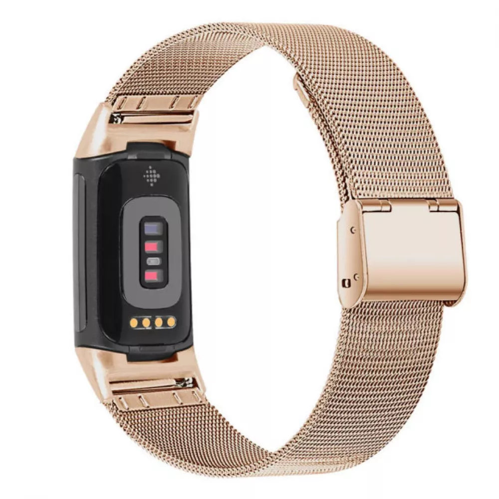 Bracelet milanais en acier (taille L) - Or vintage - Fitbit Charge 5 / 6