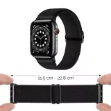 Bracelet nylon élastique sport, réglable, souple, lavable - Bleu foncé - Apple Watch 44/45/46/49 mm
