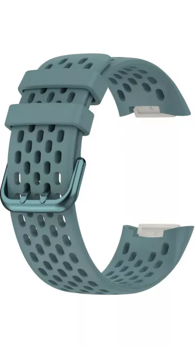 Bracelet silicone Fitbit Charge 5 / 6 SPORTY - Taille universelle - Bleu clair