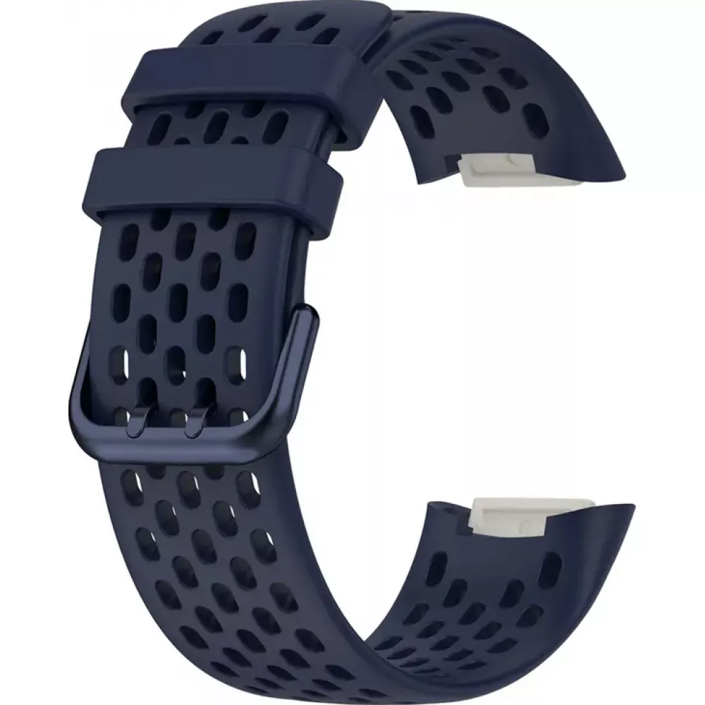 Bracelet silicone Fitbit Charge 5 / 6 SPORTY - Taille universelle - Bleu foncé