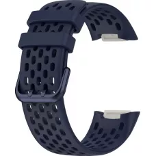 Bracelet silicone Fitbit Charge 5 / 6 SPORTY - Taille universelle - Bleu foncé