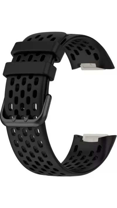 Bracelet silicone Fitbit Charge 5 / 6 SPORTY - Taille universelle - Noir
