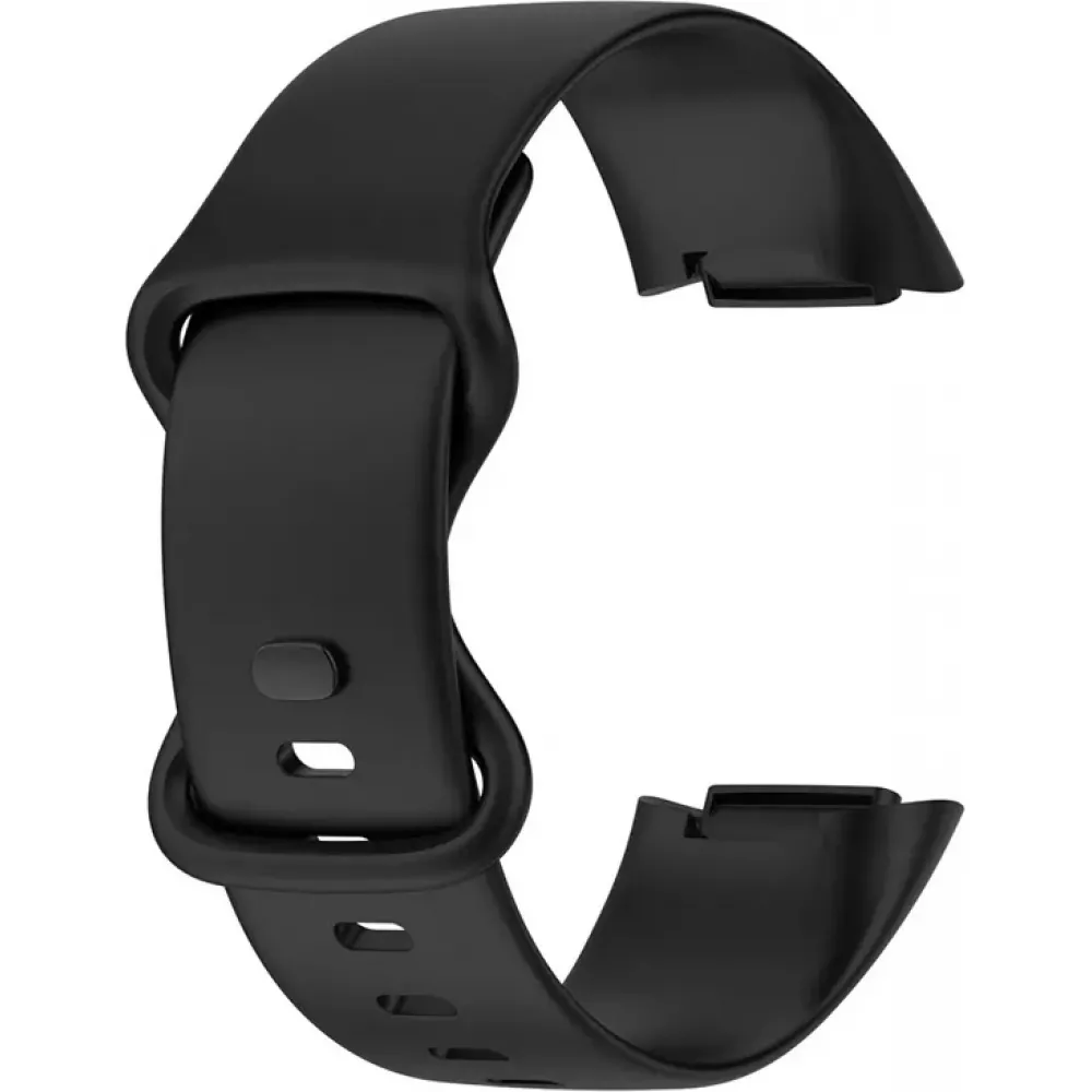 Silikonarmband Fitbit Charge 5 / 6 - Grösse S - Schwarz - Fitbit Charge 5 / 6