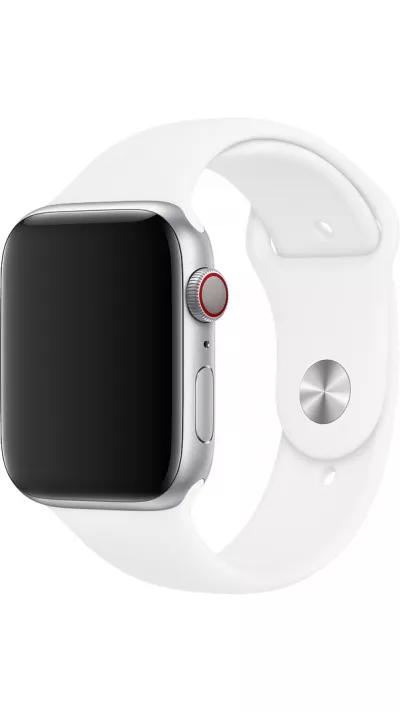 Bracelet sport en silicone blanc - Apple Watch 44/45/46/49 mm