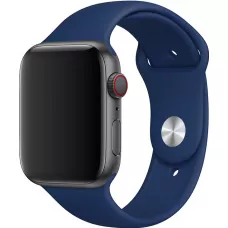 Bracelet sport en silicone bleu foncé - Apple Watch 44/45/46/49 mm