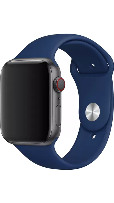 Bracelet sport en silicone bleu foncé - Apple Watch 44/45/46/49 mm