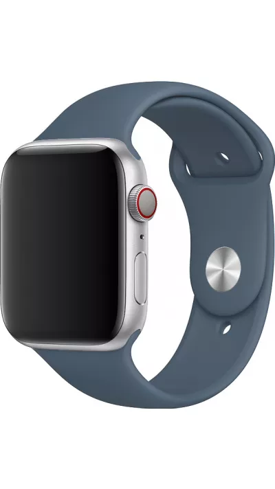 Bracelet sport en silicone bleu gris - Apple Watch 44/45/46/49 mm