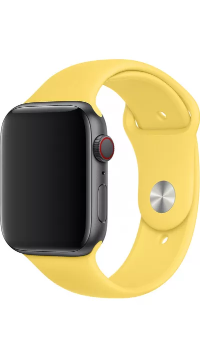 Bracelet sport en silicone jaune - Apple Watch 44/45/46/49 mm