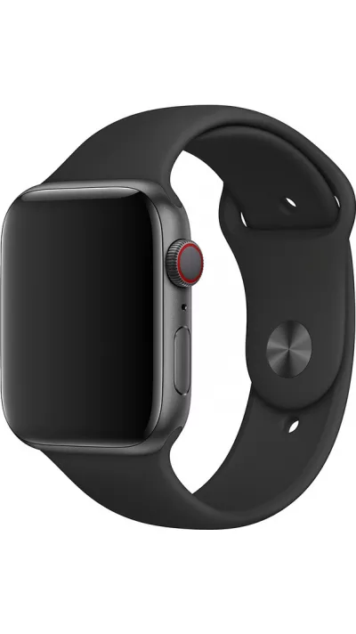 Bracelet sport en silicone noir - Apple Watch 44/45/46/49 mm