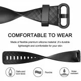 Sportliches Silikon Armband - Grösse L - Schwarz - Fitbit Charge 3 / 4