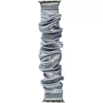Bracelet tissu chouchous argent - Apple Watch 44/45/46/49 mm