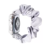 Bracelet tissu chouchous argent - Apple Watch 38/40/41/42 mm