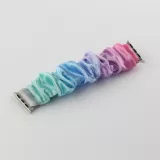 Bracelet tissu chouchous dégradé rose bleu - Apple Watch 38/40/41/42 mm