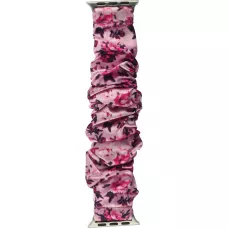 Blumen scrunchies Stoffarmband rosa - Apple Watch 38/40/41/42 mm