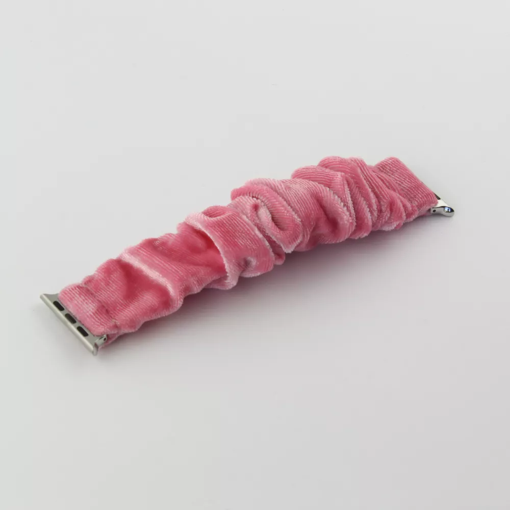 Scrunchie Stoffarmband rosa - Apple Watch 38/40/41/42 mm