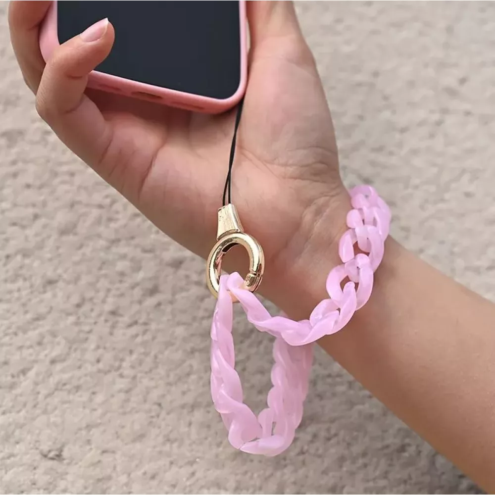 Universalarmband Befestigung für Schale/Gabel Telefon bunte Kette - Rosa