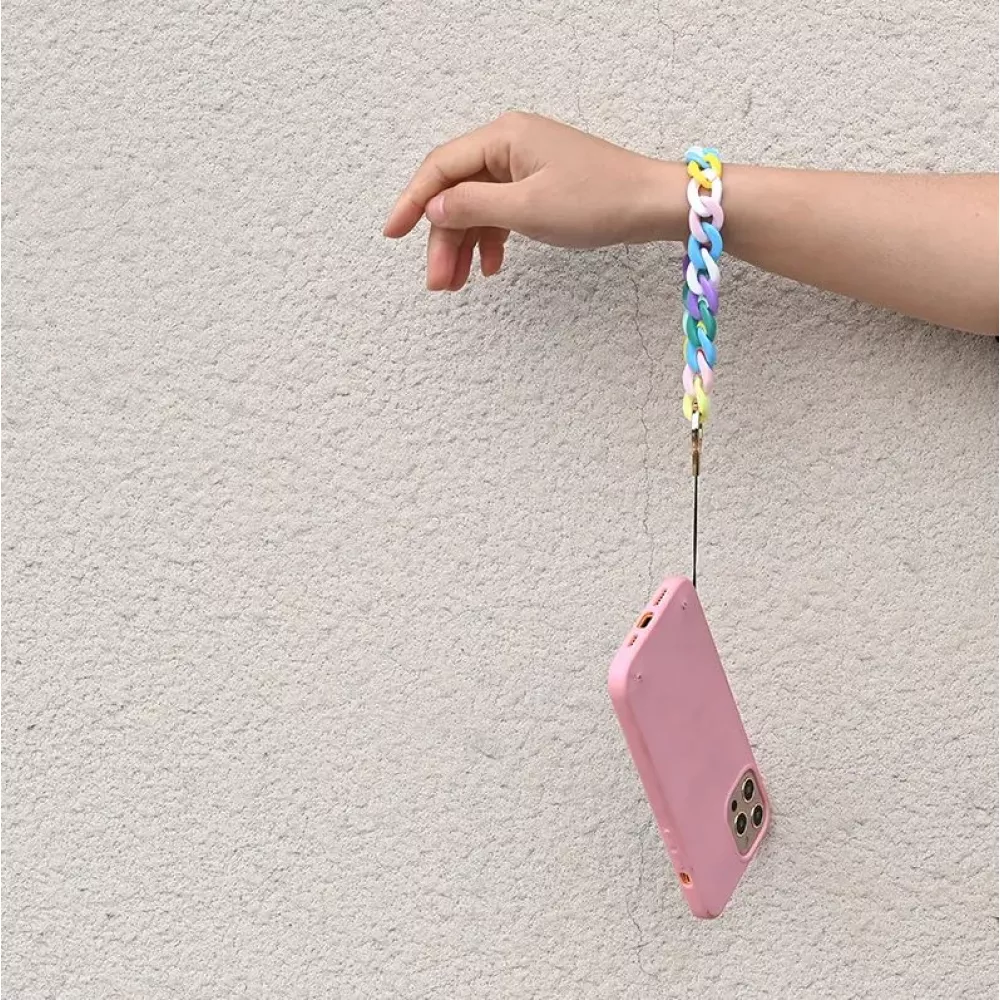 Universalarmband Befestigung für Schale/Gabel Telefon bunte Kette - Rosa