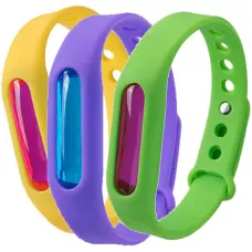 Bracelet universel en silicone résistant à l'eau avec gel anti-moustiques - Couleur aléatoire