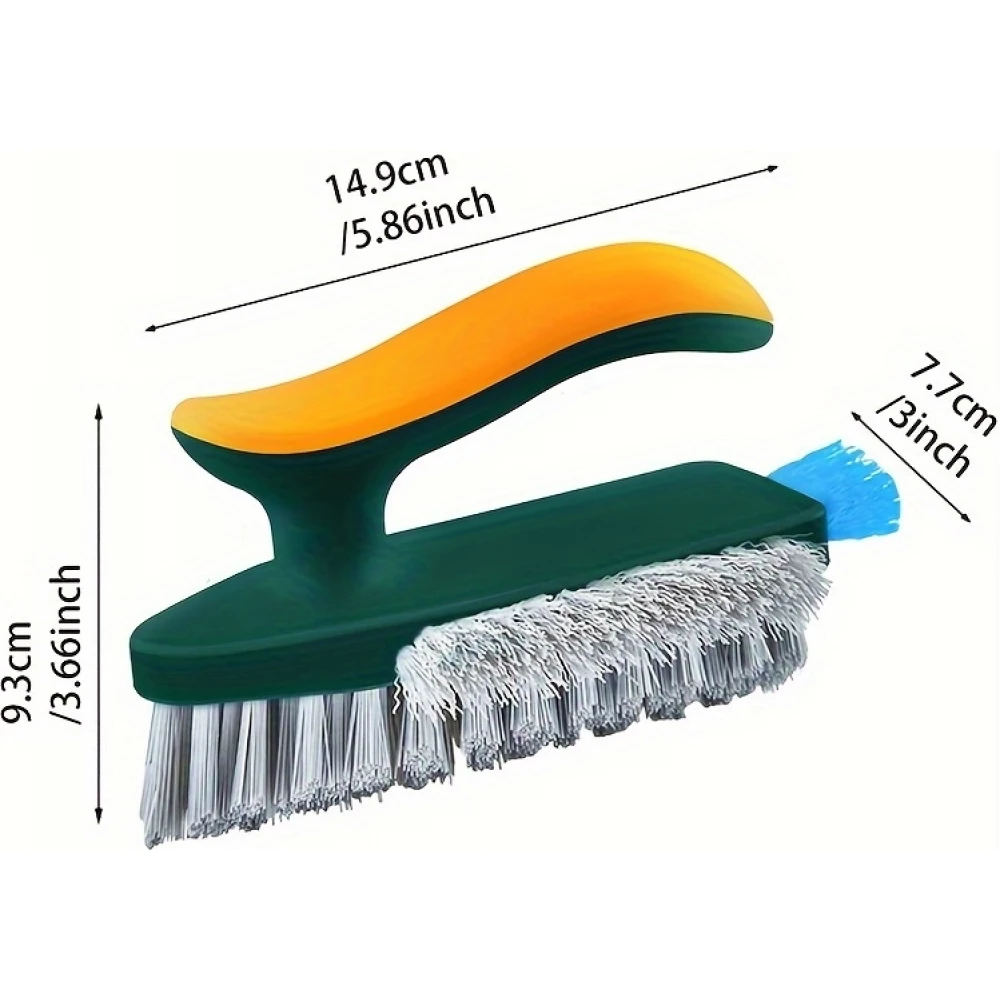 Brosse de nettoyage fen&ecirc;tres et sols 4 en 1 avec manche pratique pour cuisine/WC/salon - Vert