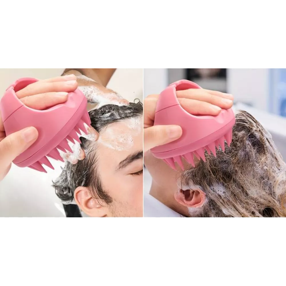 Silikonbürste Kopfhautmassage - Schwarz