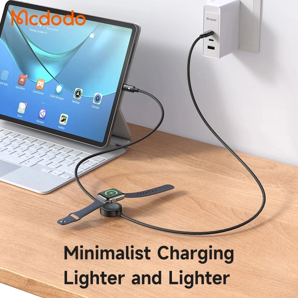 Câble (1.5 m) 2 en 1 USB-C vers Apple Watch et Lightning (60W) - Mcdodo - iPhone & Apple Watch
