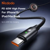 Câble (1.5 m) 2 en 1 USB-C vers Apple Watch et Lightning (60W) - Mcdodo - iPhone & Apple Watch