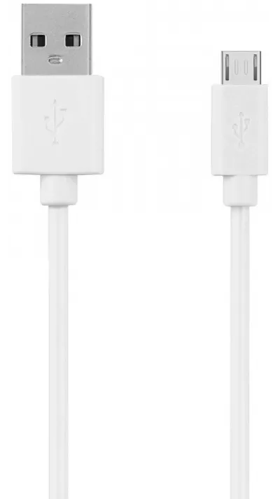 Câble chargeur (30cm) USB-A vers Micro USB - Blanc