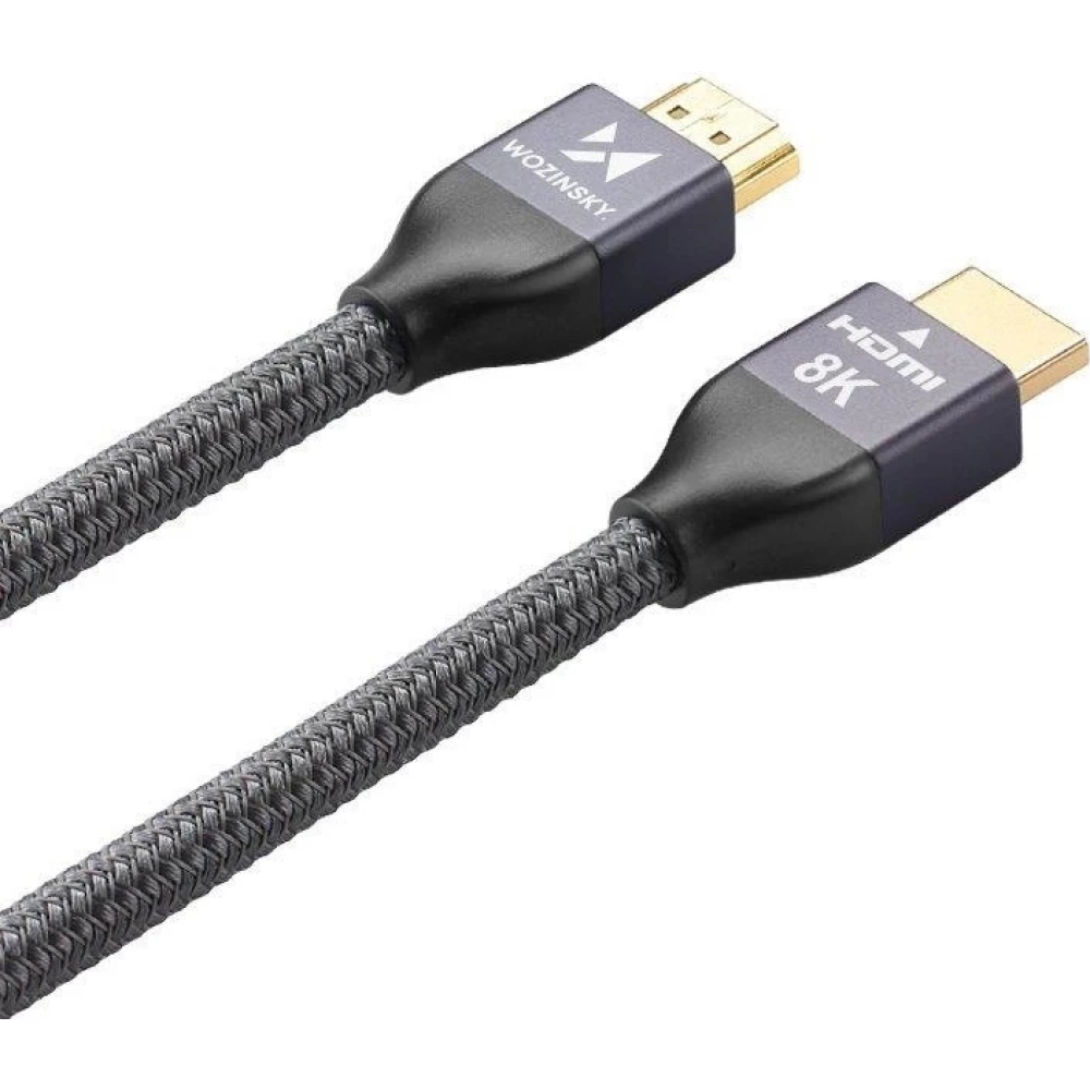 C&acirc;ble HDMI 2.1 8K 60 Hz 48 Gbps / 4K 120 Hz / 2K 144 Hz (3 m) Wozinsky - Argent