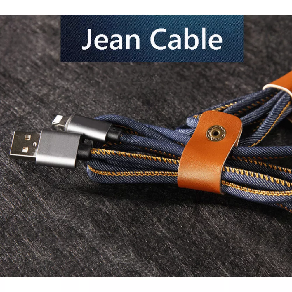 iPhone Ladekabel (1 m) Lightning auf USB-A - Denim Jeans Look
