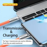 Câble USB-C vers USB-C (2m) robuste et coloré avec tête designen aluminium - Blanc
