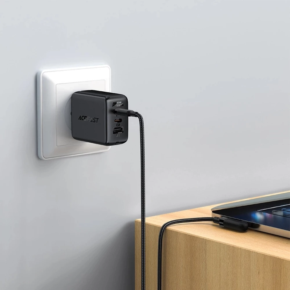 C&acirc;ble USB-C vers USB-C PD QC 100W 5A 480Mb/s (2 m) Acefast C5-03 - Noir