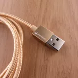 Ladekabel (1m) USB-A auf USB-C - Nylon PhoneLook - Gold
