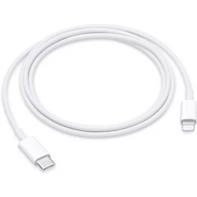 Câble de charge Lightning vers USB-C original Apple iPhone (1 m) - Blanc