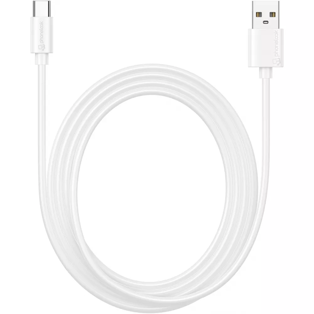 Câble de charge USB-A vers USB-C (2 m) - PhoneLook - Blanc