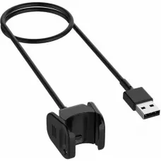 1 Meter Ladekabel Ladegerät USB für Fitbit 3/4 - Schwarz - Fitbit Charge 3 / 4