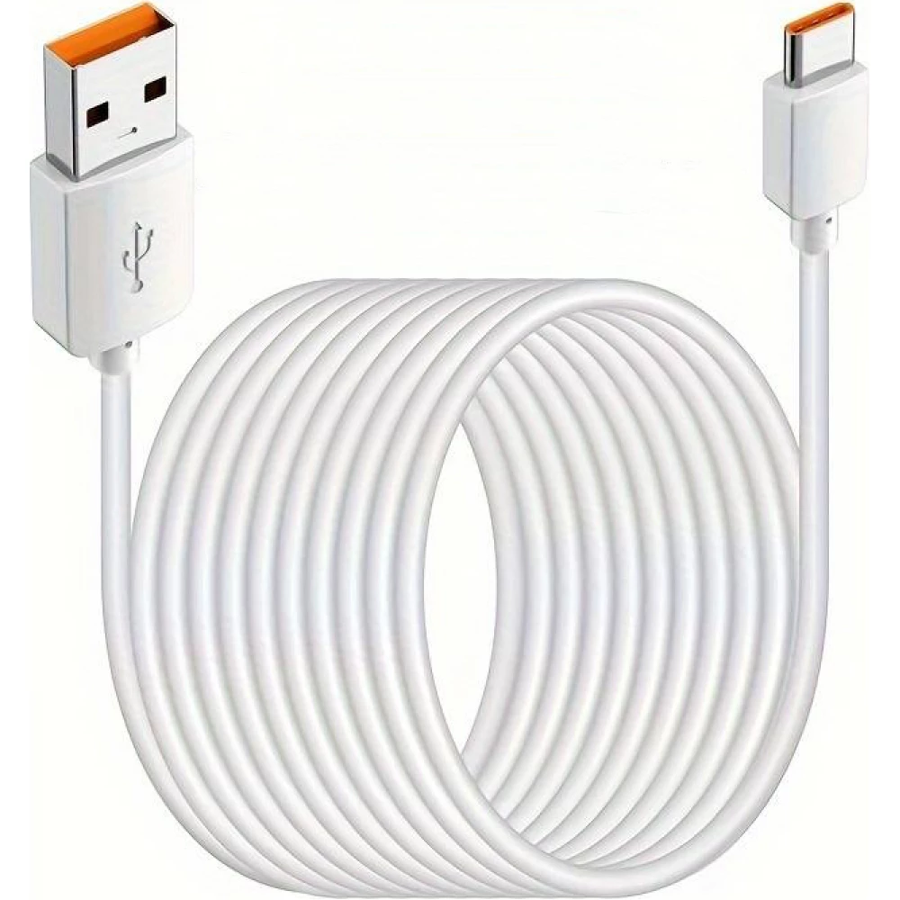 Câble de recharge ultra long USB-A vers USB-C 10 mètres - Blanc