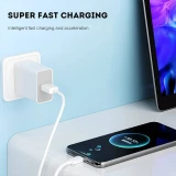 Câble de recharge ultra long USB-A vers USB-C 5 mètres - Blanc