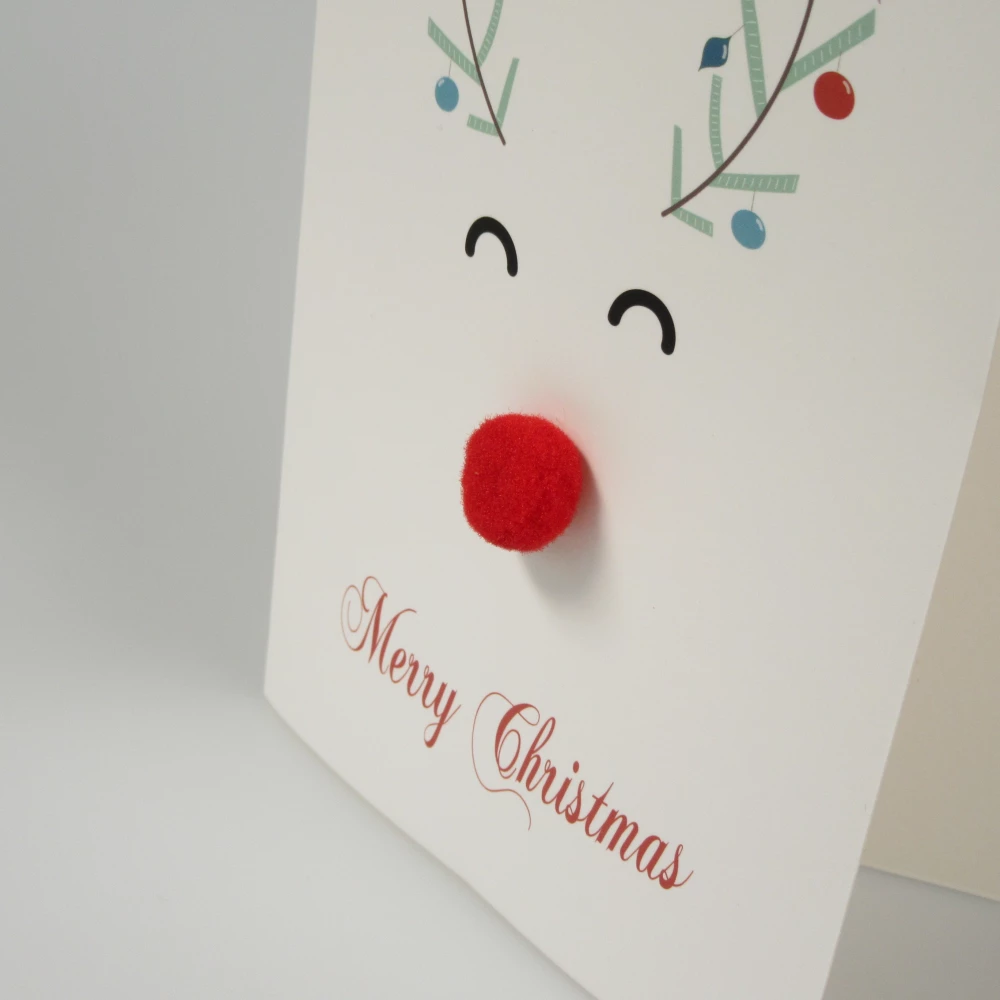 3D-Nasen-Kissen Weihnachtskarte