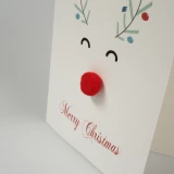 3D-Nasen-Kissen Weihnachtskarte