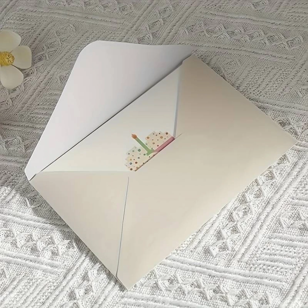 Pop-up-Geburtstagskarte Happy Birthday Cake in 3D Glückwunsch Karte mit Umschlag - Weiss