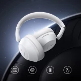 Baseus Bass 30 Max Drahtlose On-Ear Bluetooth 5.3 Kopfh&ouml;rer Kabellos Hochwertig Soundqualit&auml;t - Weiss