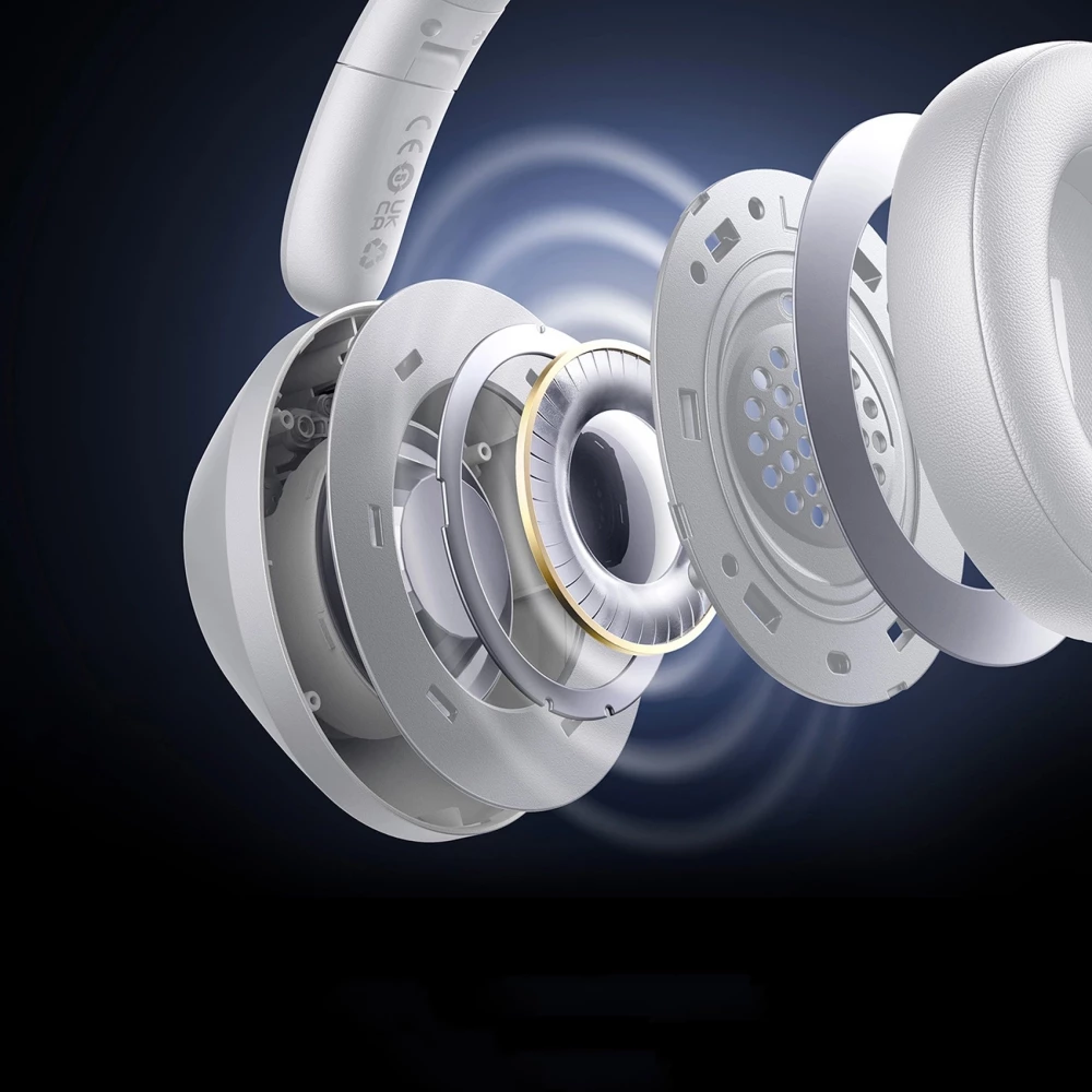 Baseus Bass 30 Max Drahtlose On-Ear Bluetooth 5.3 Kopfh&ouml;rer Kabellos Hochwertig Soundqualit&auml;t - Weiss