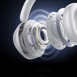 Baseus Bass 30 Max Drahtlose On-Ear Bluetooth 5.3 Kopfh&ouml;rer Kabellos Hochwertig Soundqualit&auml;t - Weiss