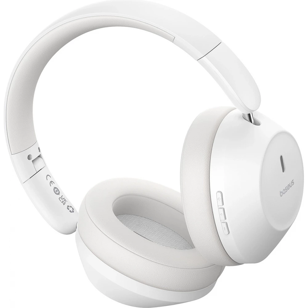 Baseus Bass 30 Max Drahtlose On-Ear Bluetooth 5.3 Kopfh&ouml;rer Kabellos Hochwertig Soundqualit&auml;t - Weiss