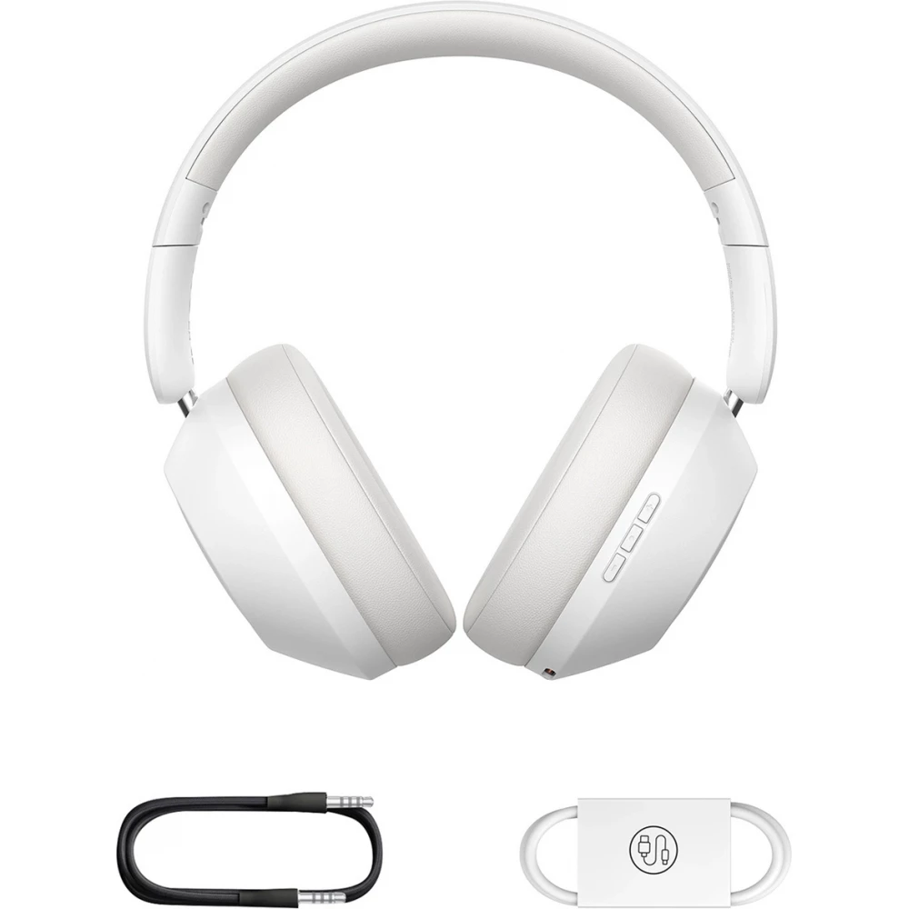 Baseus Bass 30 Max Drahtlose On-Ear Bluetooth 5.3 Kopfh&ouml;rer Kabellos Hochwertig Soundqualit&auml;t - Weiss