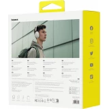 Baseus Bass 30 Max Drahtlose On-Ear Bluetooth 5.3 Kopfh&ouml;rer Kabellos Hochwertig Soundqualit&auml;t - Weiss