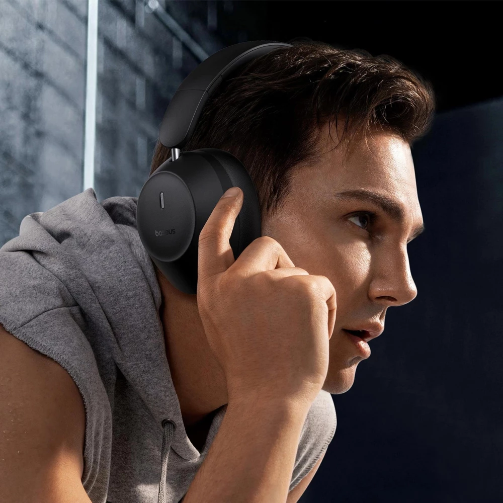 Baseus Bass 30 Max Kabellose On-Ear Bluetooth 5.3 Kopfhörer Hochwertiger Sound Leistungsstarker Bass - Schwarz