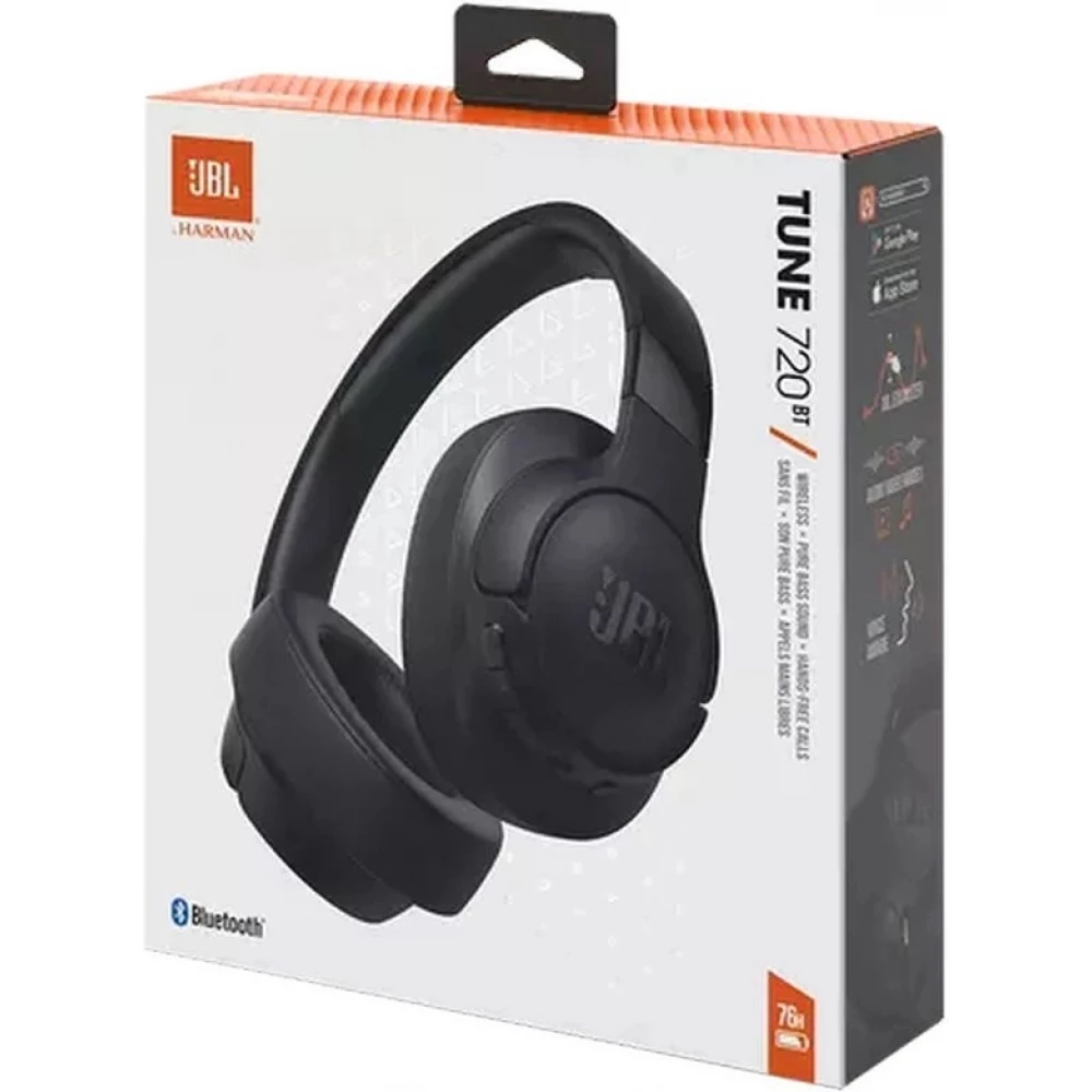 Casque Bluetooth sans fil JBL Tune 720BT on-ear audio haute qualit&eacute; - Noir