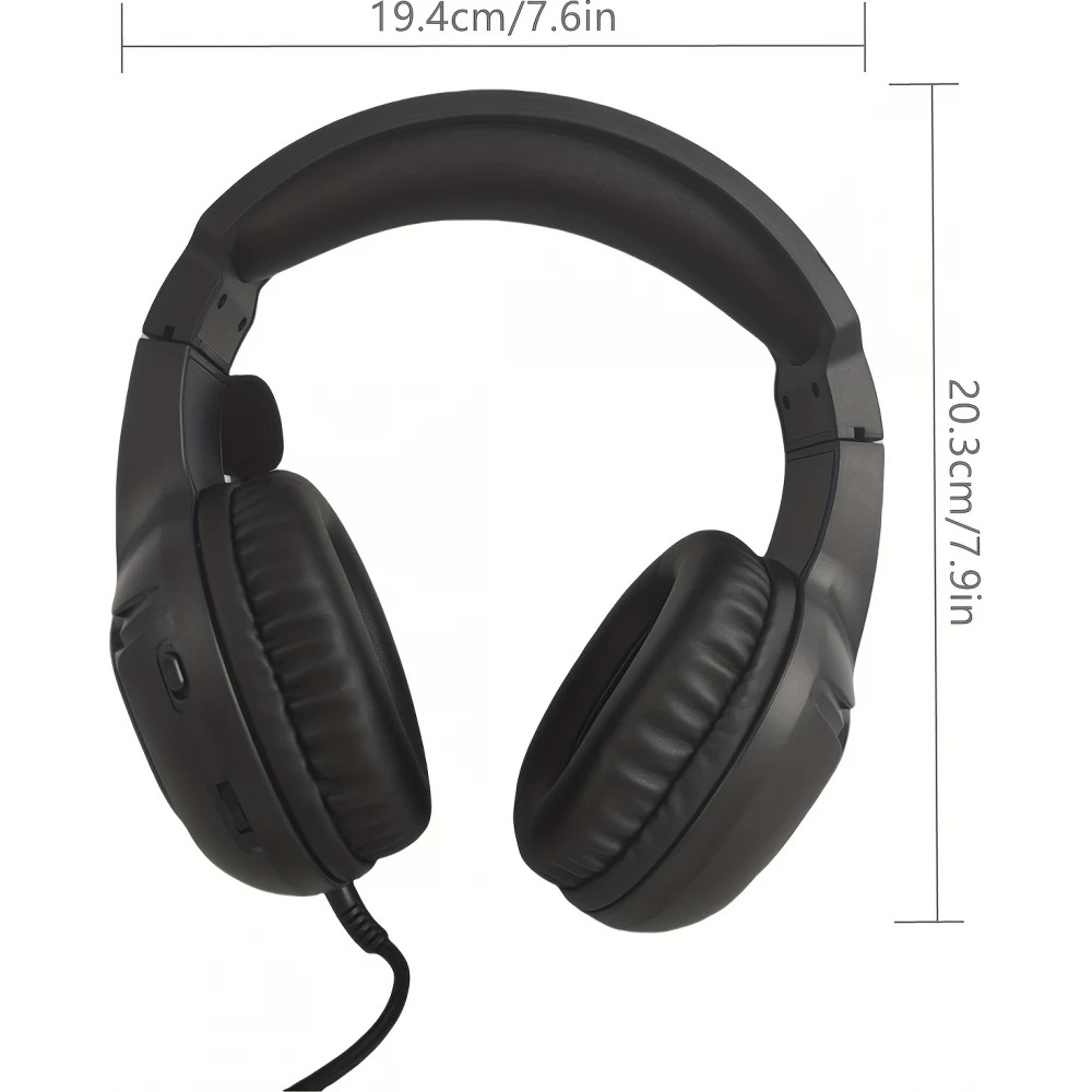 SOULBYTES S20 RGB Gaming Headset mit Surround-Sound Mikrofon für PS4 / PS5 / XBOX / PC 3.5 mm - Schwarz
