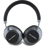 Bluetooth Kopfh&ouml;rer Karl Lagerfeld Saffiano ANC/ENC Hochwertiger Audio mit Box - Schwarz